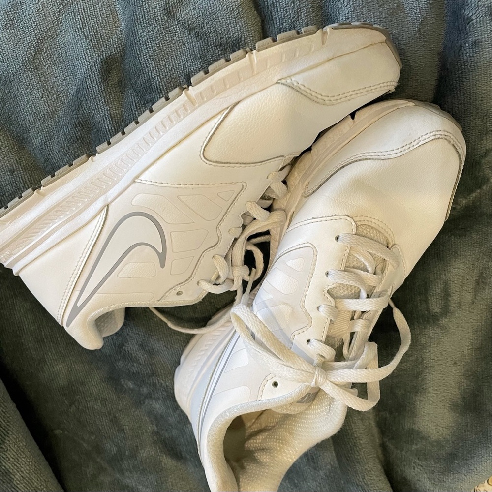 Nike White Sneakers / Tennis Shoes / Cheer Shoes